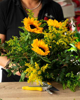 Ramo de girasoles para el día de la madre